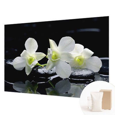 Bedroom wall mural wallpaper Flowers and stones