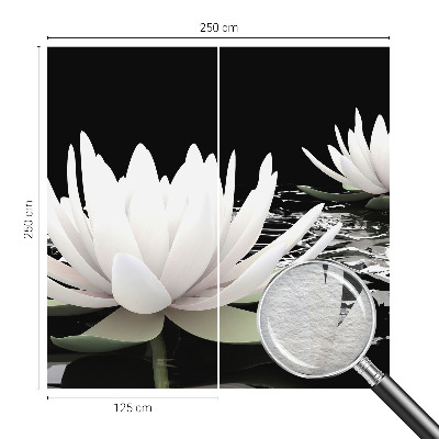 Large wall mural Water flowers