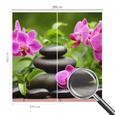 Decorative wall mural for living room Orchid stones