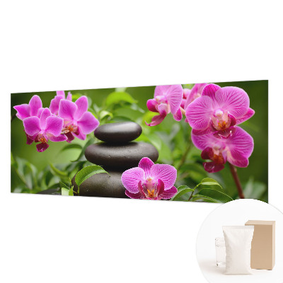 Decorative wall mural for living room Orchid stones
