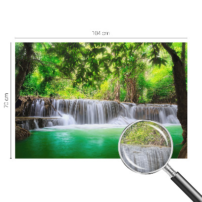 Photo wall mural Forest waterfall