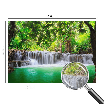 Photo wall mural Forest waterfall