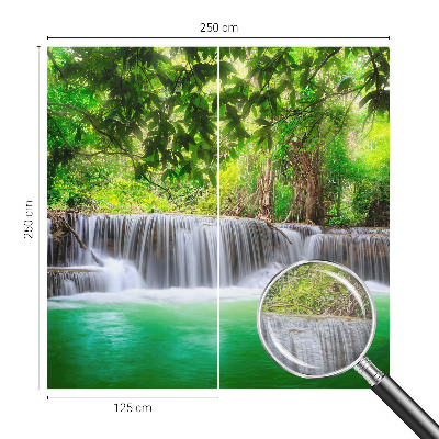 Photo wall mural Forest waterfall