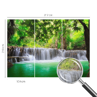 Photo wall mural Forest waterfall