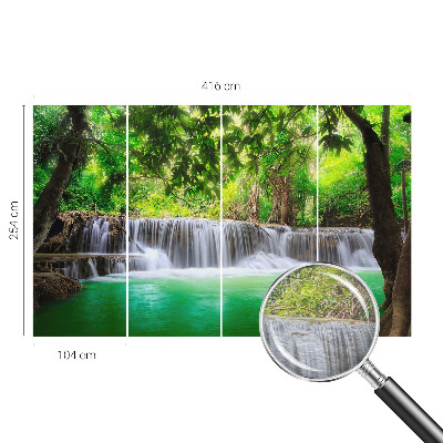 Photo wall mural Forest waterfall