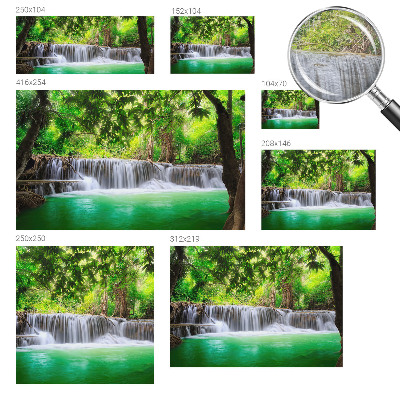 Photo wall mural Forest waterfall