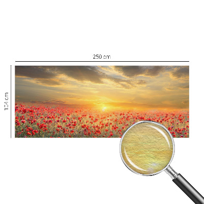 Bedroom wall mural wallpaper Poppy field