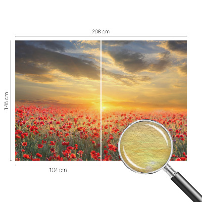 Bedroom wall mural wallpaper Poppy field