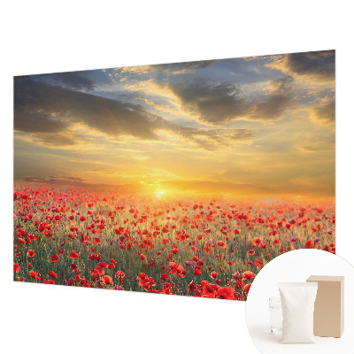 Bedroom wall mural wallpaper Poppy field