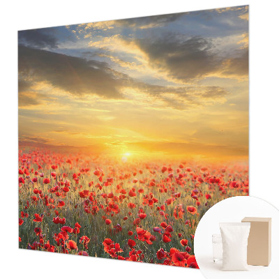 Bedroom wall mural wallpaper Poppy field