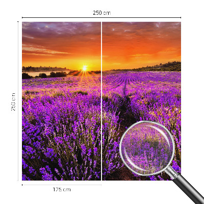 Wallpaper mural for living room Lavender Sunset