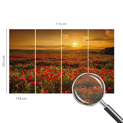 High quality wall mural wallpaper Poppy field