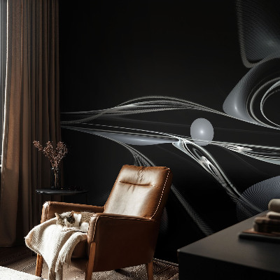 Custom size wall mural Fluid lines