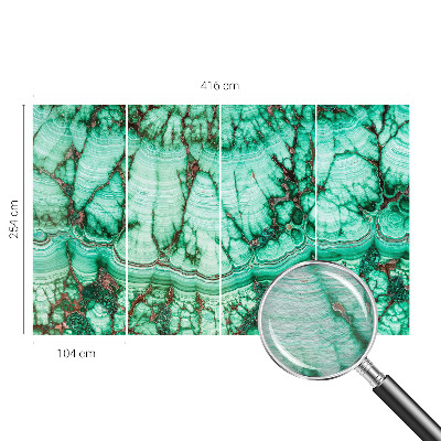 Modern wall mural for bedroom Green patterns