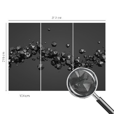 Wall mural Black lumps