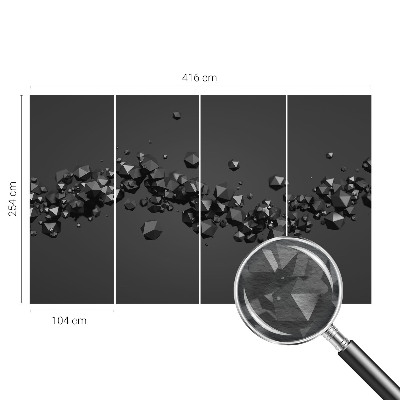 Wall mural Black lumps