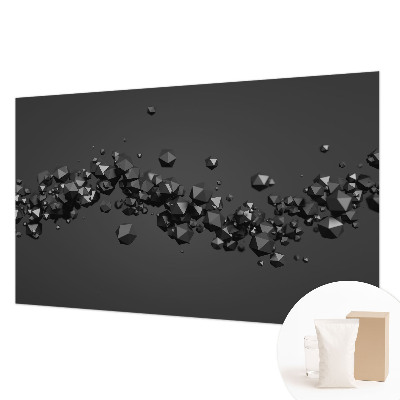 Wall mural Black lumps