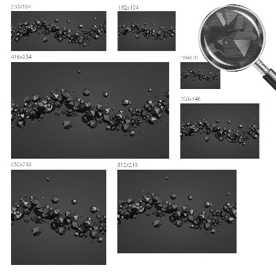 Wall mural Black lumps