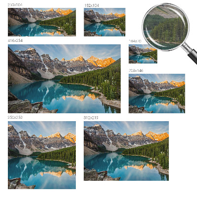Modern wall mural for living room Mountain reflection