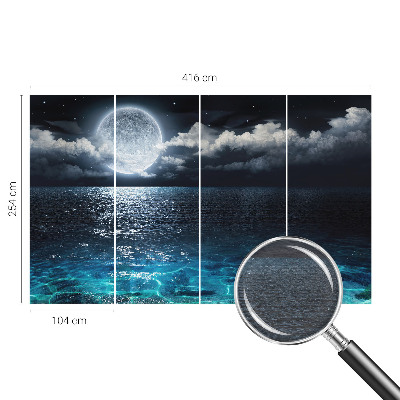 Wallpaper mural for living room Night sea