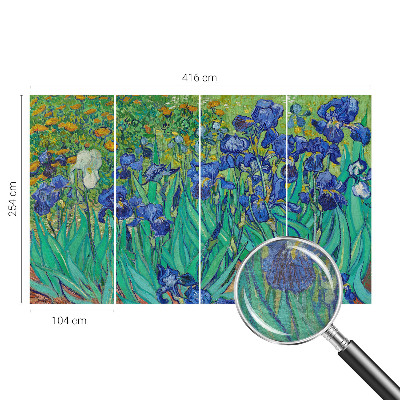 Modern wall mural for living room Garden flowers