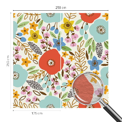 Non-woven photo wallpaper Floral pattern