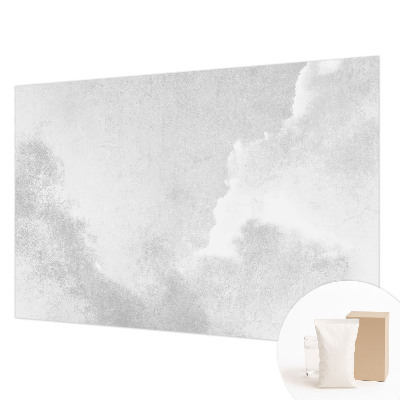 Bedroom wall mural wallpaper with a subtle cloud pattern