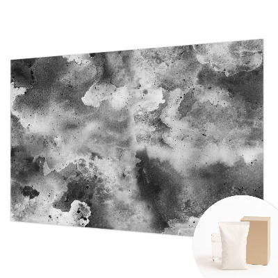 Large wall mural wallpaper with a gray clouds design
