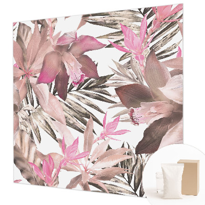 Custom size wall mural Exotic flowers