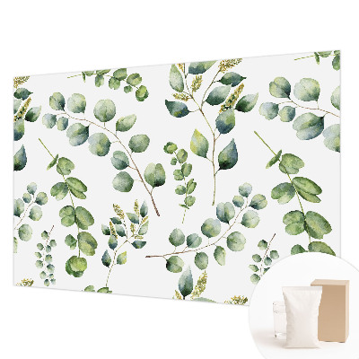 Modern wall mural for living room Green leaves