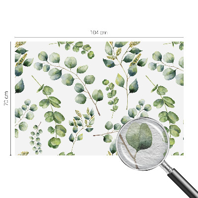 Modern wall mural for living room Green leaves