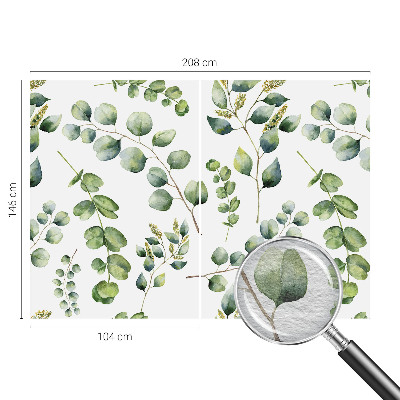 Modern wall mural for living room Green leaves