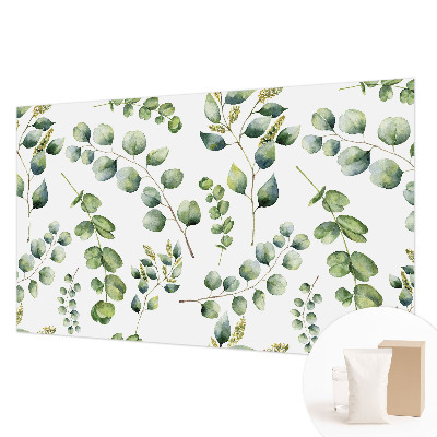 Modern wall mural for living room Green leaves