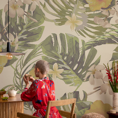 Premium photo wallpaper Exotic flora