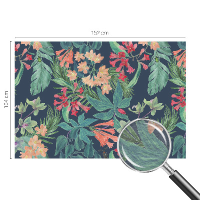 Decorative wall mural for living room Tropical flowers