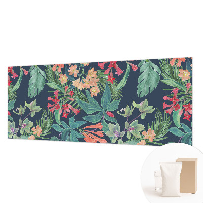 Decorative wall mural for living room Tropical flowers