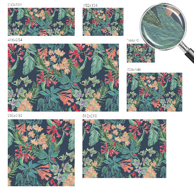 Decorative wall mural for living room Tropical flowers