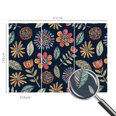 Wallpaper mural Floral mosaic