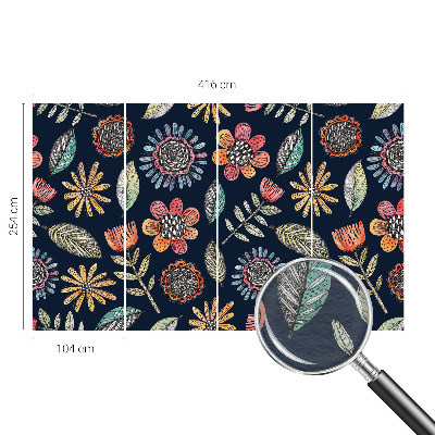 Wallpaper mural Floral mosaic