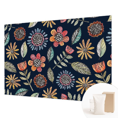 Wallpaper mural Floral mosaic