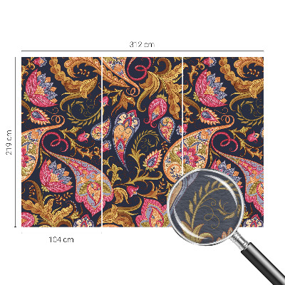 Wall mural for living room Colorful paisley