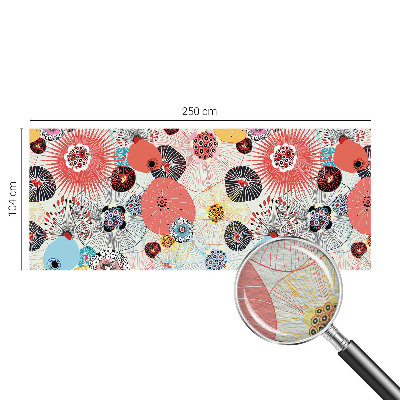 Custom size wall mural Colorful flowers