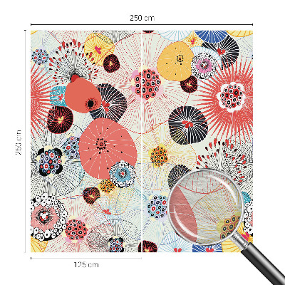 Custom size wall mural Colorful flowers