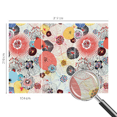 Custom size wall mural Colorful flowers
