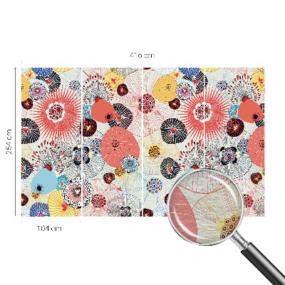 Custom size wall mural Colorful flowers