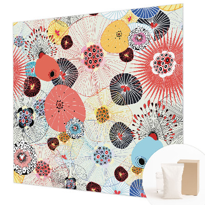 Custom size wall mural Colorful flowers
