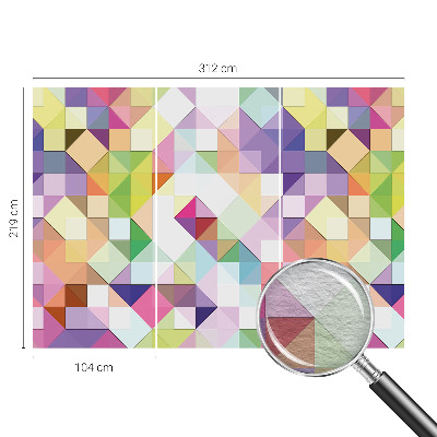 Large wall mural wallpaper Colorful shapes