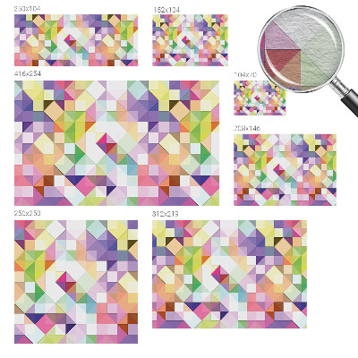 Large wall mural wallpaper Colorful shapes