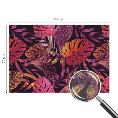 Modern wall mural for living room Exotic leaves