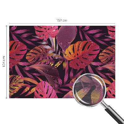 Modern wall mural for living room Exotic leaves